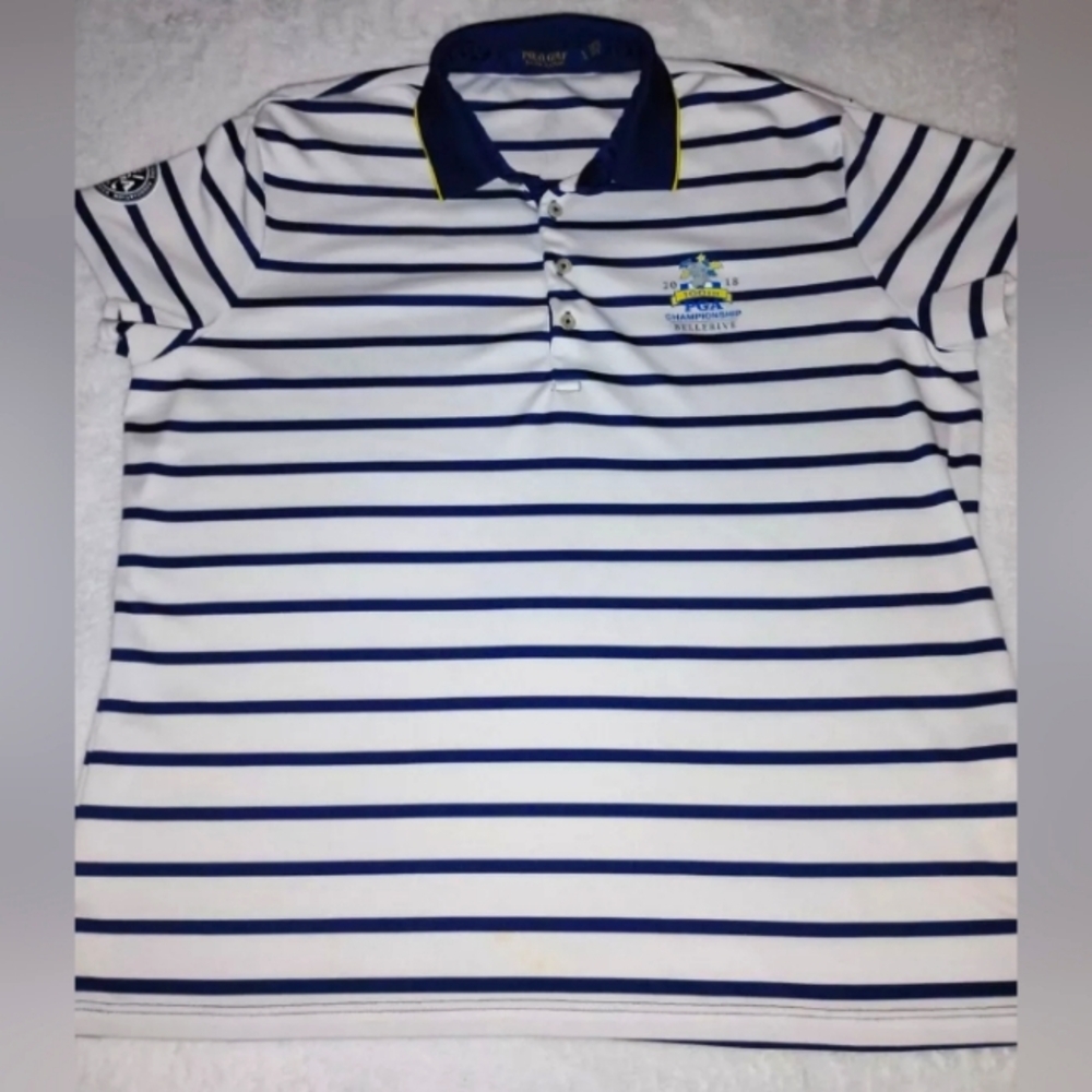 Ralph Lauren Polo Golf Shirt Womens Large PGA Championship 2018 Bellerive White